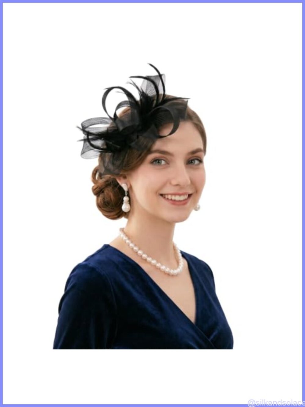 Feather Sinamay Fascinator Headband 2-in-1 Clip Derby Tea Party Hat
